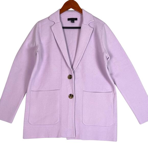 Ann Taylor Knit Sweater Blazer Cardigan Womens Small Lavendar Business Casual - Picture 1 of 9